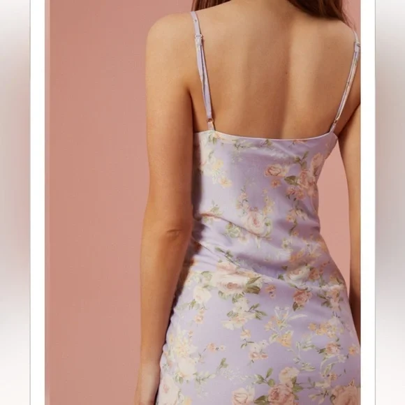 New with tags altard state Blythe floral satin slip dress - Picture 3 of 4